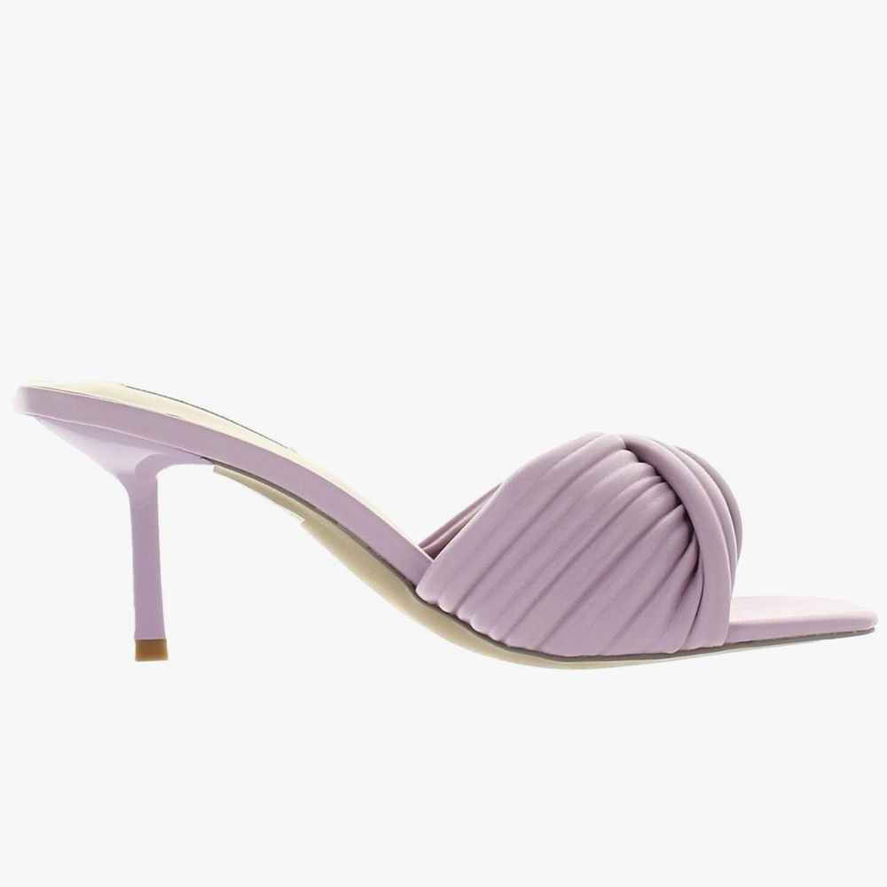 Steve Madden Twinkled Lilac Square Toe Dress Mule Sandals Size 6 - Picture 4 of 8